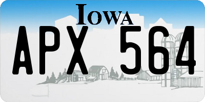 IA license plate APX564