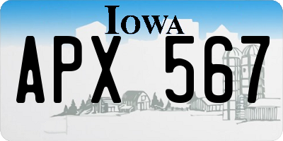 IA license plate APX567