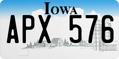 IA license plate APX576