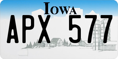 IA license plate APX577