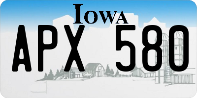 IA license plate APX580