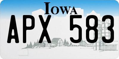 IA license plate APX583