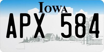IA license plate APX584