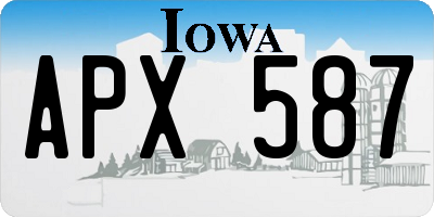 IA license plate APX587