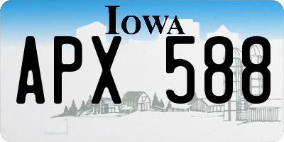 IA license plate APX588