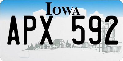 IA license plate APX592