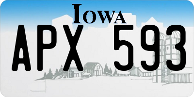 IA license plate APX593