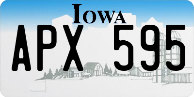 IA license plate APX595