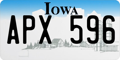 IA license plate APX596