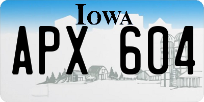 IA license plate APX604