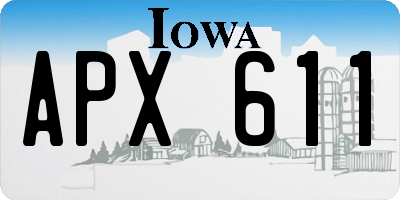 IA license plate APX611