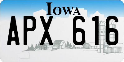 IA license plate APX616