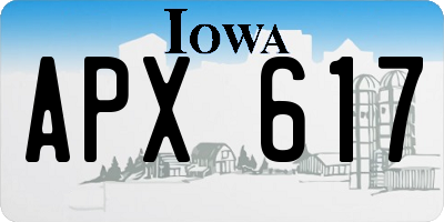IA license plate APX617