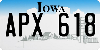 IA license plate APX618
