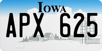 IA license plate APX625