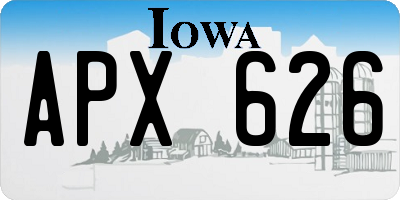 IA license plate APX626