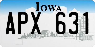 IA license plate APX631