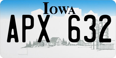IA license plate APX632