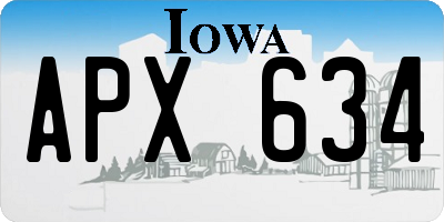 IA license plate APX634