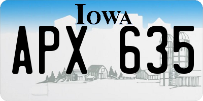 IA license plate APX635