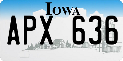 IA license plate APX636