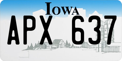 IA license plate APX637