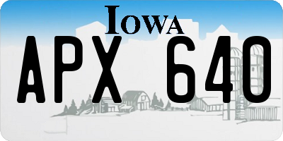 IA license plate APX640