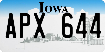 IA license plate APX644