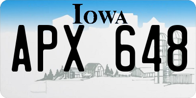 IA license plate APX648