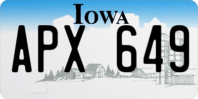 IA license plate APX649