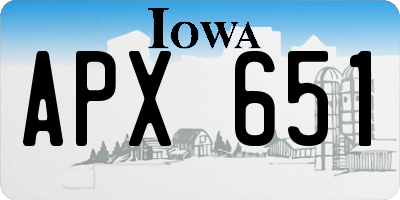 IA license plate APX651