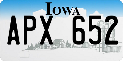 IA license plate APX652