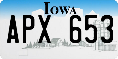 IA license plate APX653