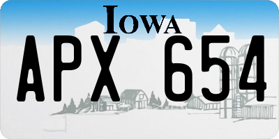 IA license plate APX654