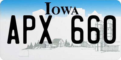 IA license plate APX660