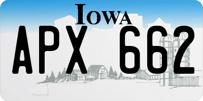 IA license plate APX662