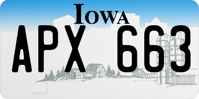 IA license plate APX663