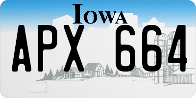 IA license plate APX664