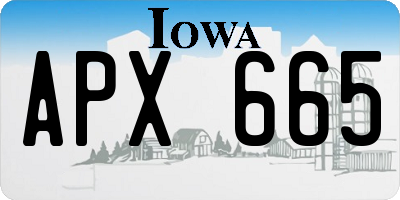 IA license plate APX665