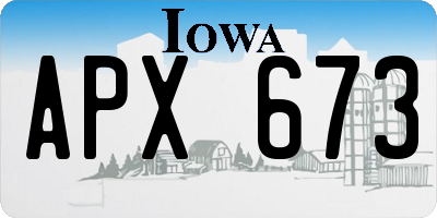 IA license plate APX673