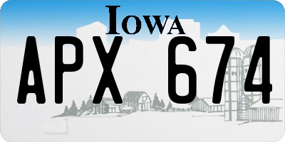 IA license plate APX674