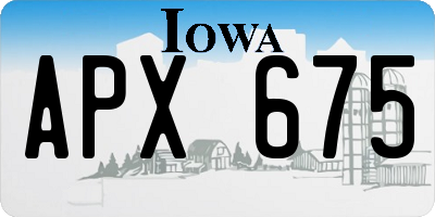 IA license plate APX675