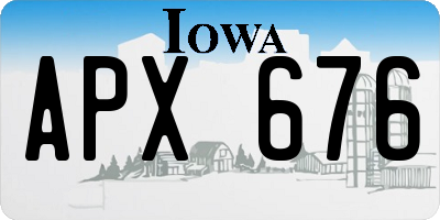 IA license plate APX676