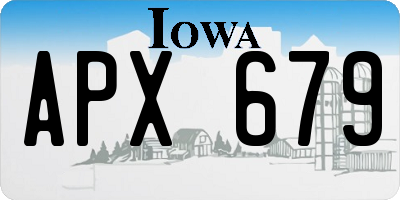 IA license plate APX679