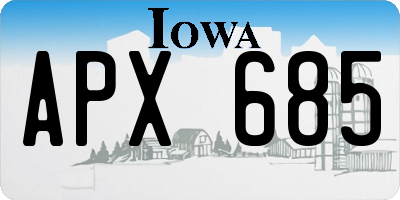 IA license plate APX685