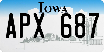IA license plate APX687