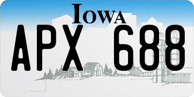 IA license plate APX688