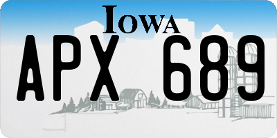 IA license plate APX689