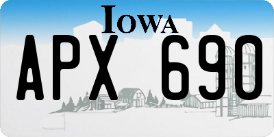 IA license plate APX690