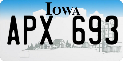 IA license plate APX693